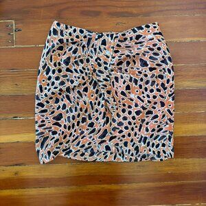 Boho Animal Print Ruched Mini Skirt Just One Answer JOA MEDIUM